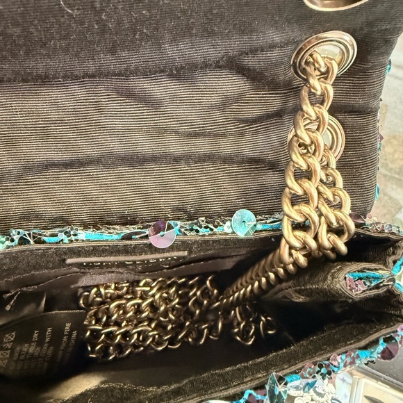 Pre Owned Kurt Geiger Blue and Pink Sequin Shoulder Bag - Picture 7 of 9